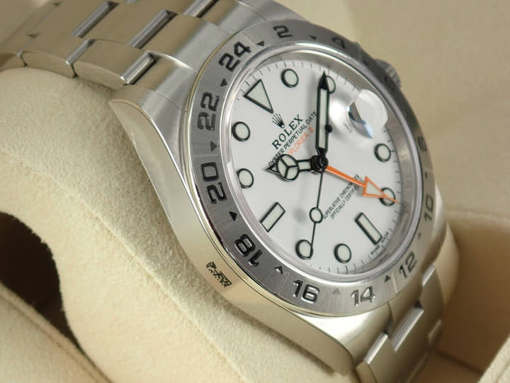 ロレックス エクスプローラーII Ref.216570 ホワイト文字盤 未使用 explorer2-114-2