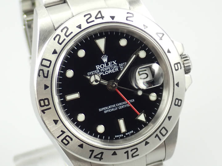 ロレックス エクスプローラーII Ref.16570 ステンレススチール ブラック文字盤
