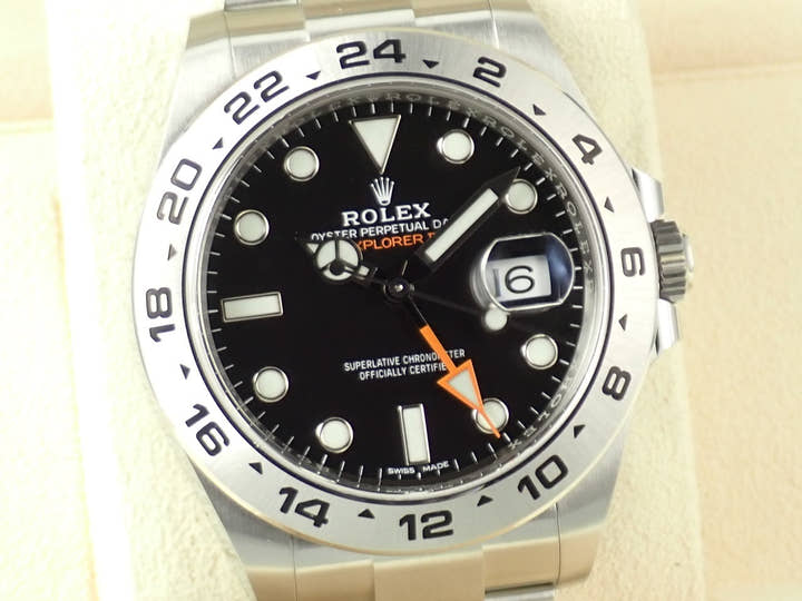 ロレックス エクスプローラーII Ref.216570 ステンレススチール ブラック文字盤