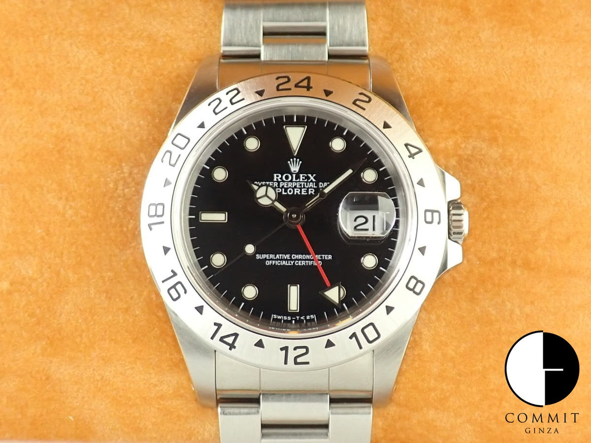ロレックス エクスプローラーII Ref.16570 ステンレススチール ブラック文字盤
