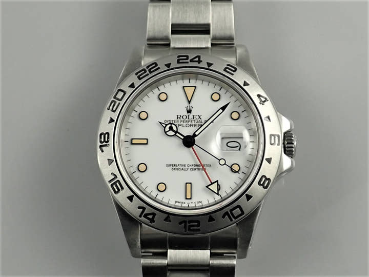 ロレックス エクスプローラーII Ref.16550 ステンレススチール ホワイト文字盤