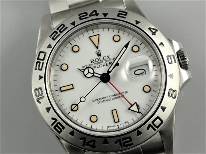 ロレックス エクスプローラーII Ref.16550 ステンレススチール ホワイト文字盤
