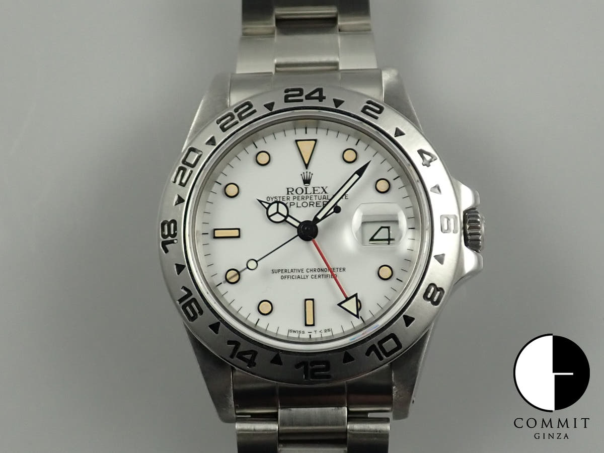 ロレックス エクスプローラーII Ref.16550 ステンレススチール ホワイト文字盤