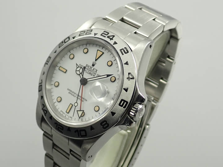 ロレックス エクスプローラーII Ref.16550 ステンレススチール ホワイト文字盤
