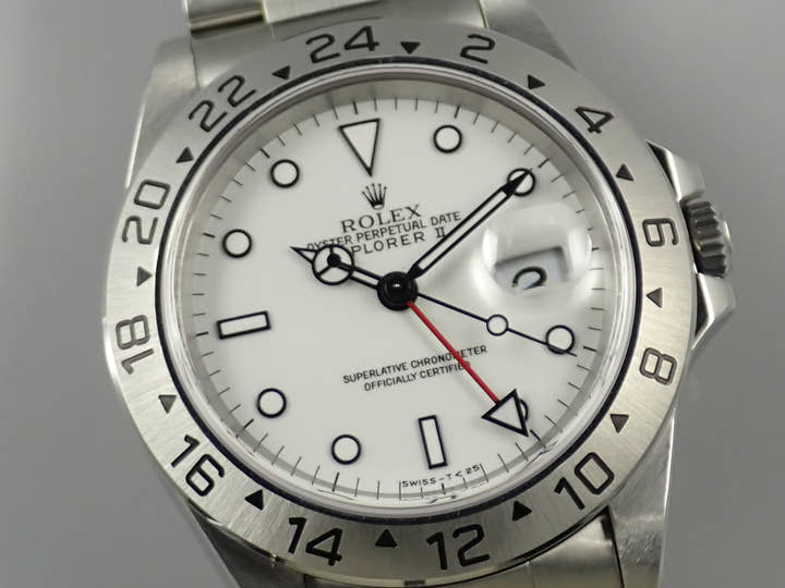 Rolex Explorer II Ref. 16570 Stainless Steel White Dial