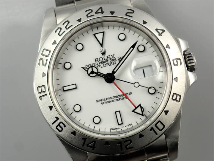 ロレックス エクスプローラーII Ref.16570 ステンレススチール ホワイト文字盤