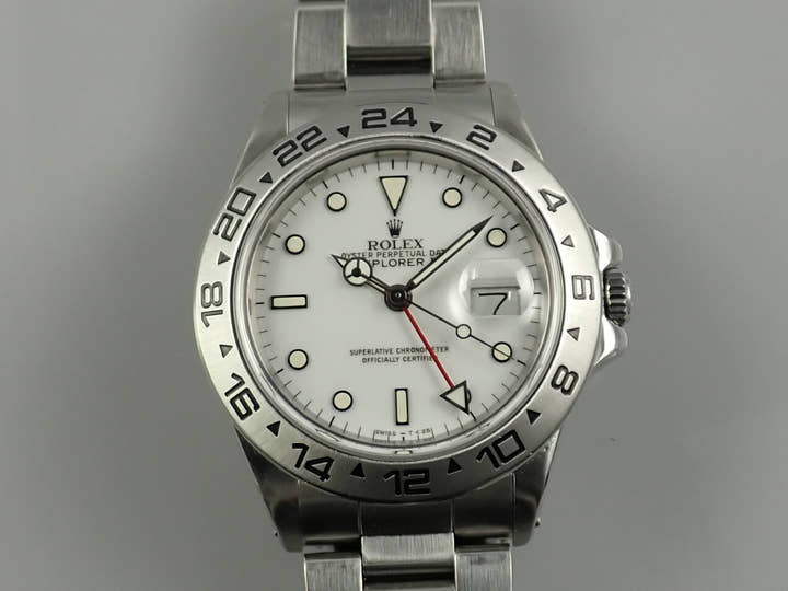 ロレックス エクスプローラーII Ref.16550 ステンレススチール ホワイト文字盤