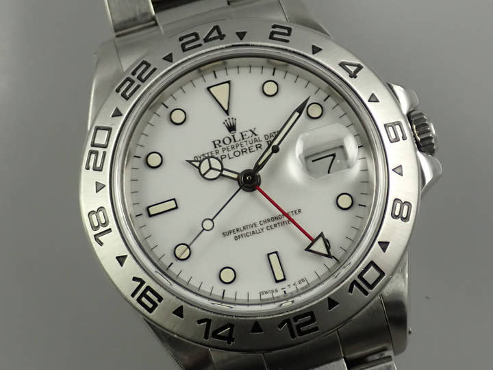 ロレックス エクスプローラーII Ref.16550 ステンレススチール ホワイト文字盤