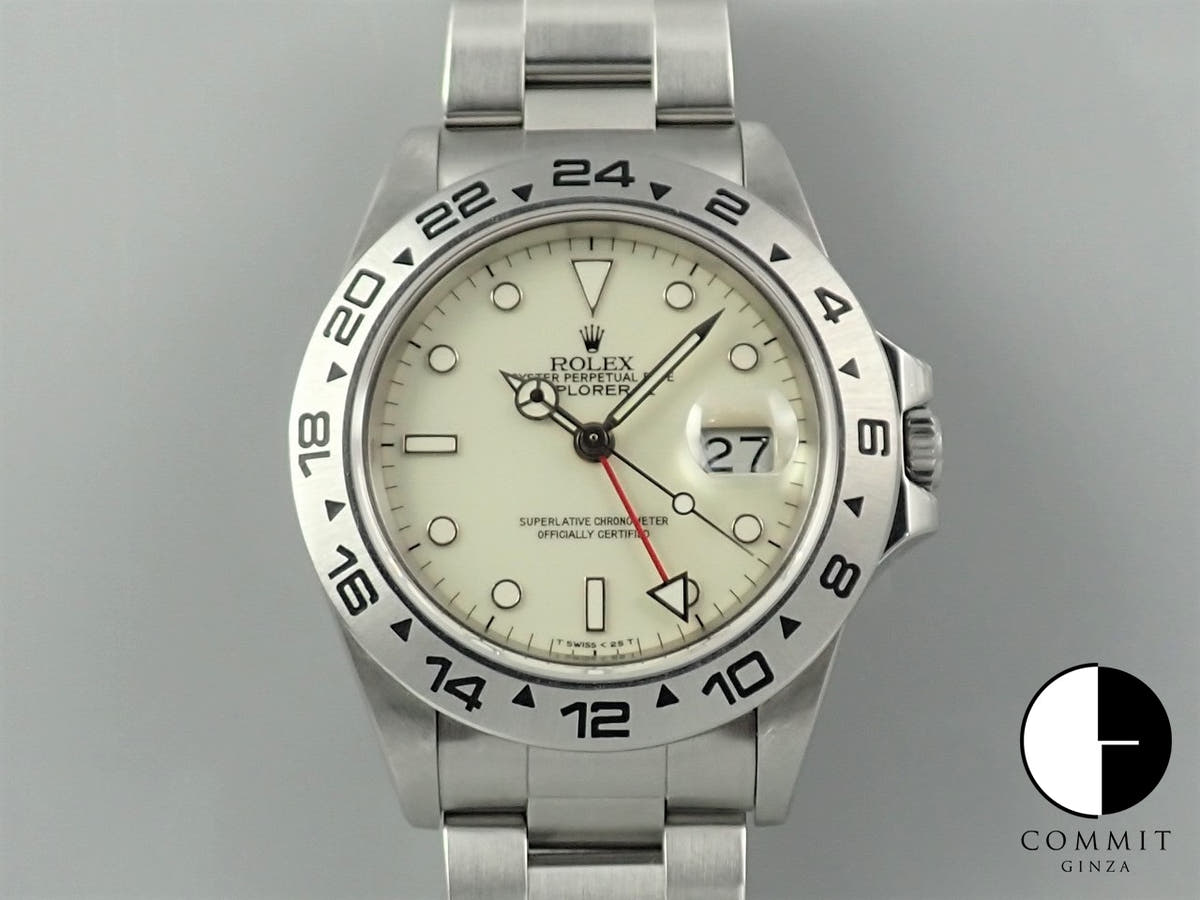 ロレックス エクスプローラーII Ref.16550 ステンレススチール アイボリー文字盤