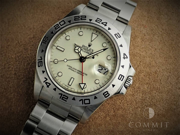 ロレックス エクスプローラーII Ref.16550 ステンレススチール アイボリー文字盤