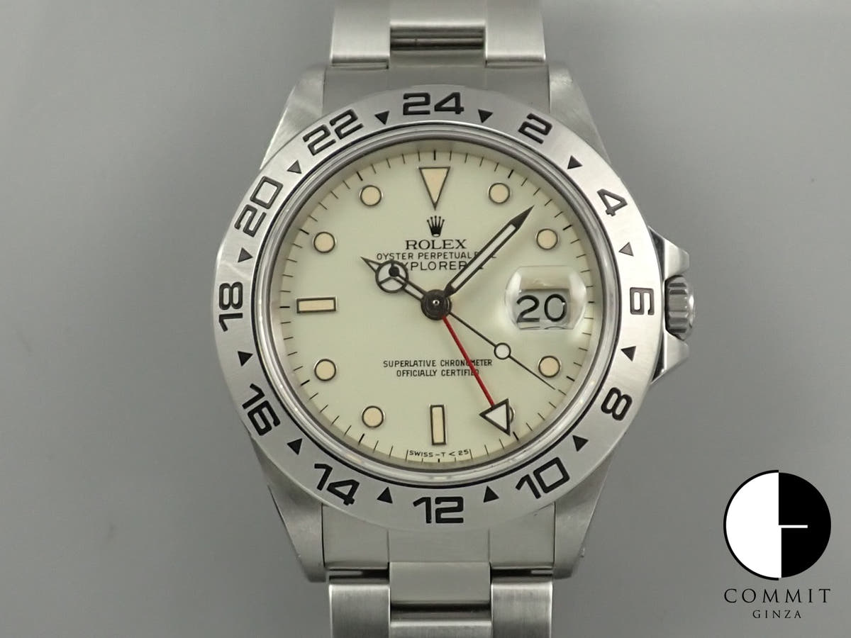 ロレックス エクスプローラーII Ref.16550 ステンレススチール アイボリー文字盤