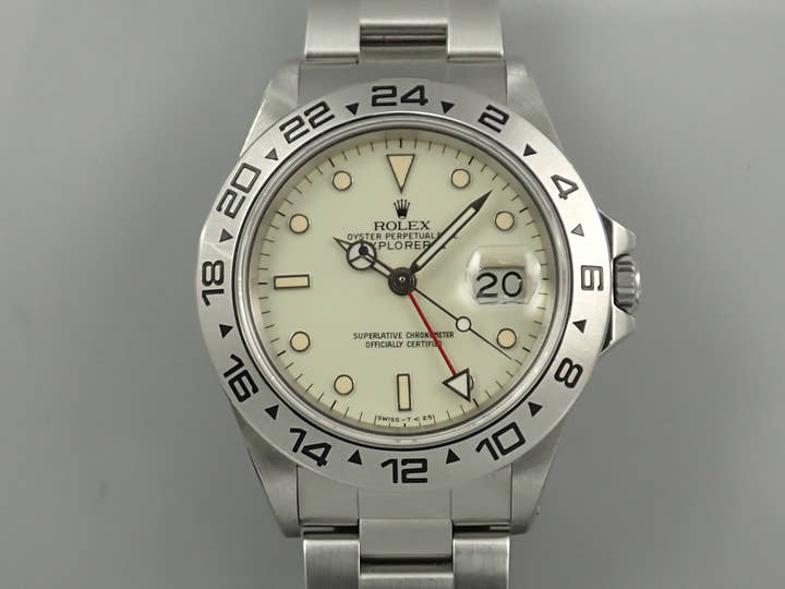 ロレックス エクスプローラーII Ref.16550 ステンレススチール アイボリー文字盤