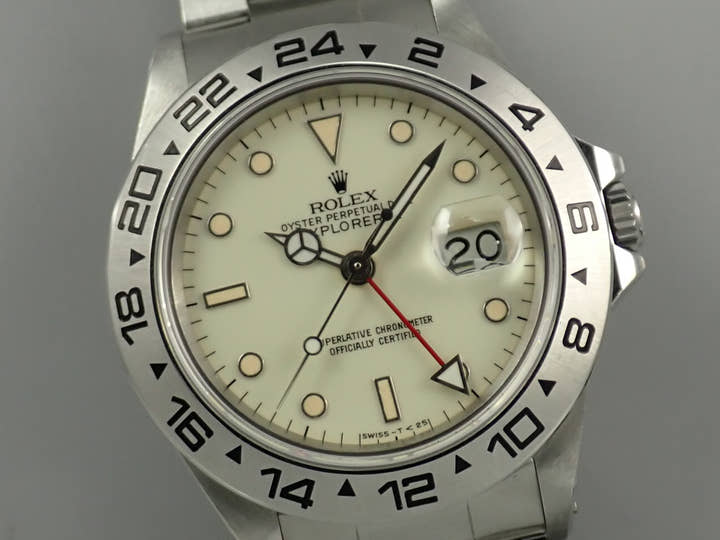 ロレックス エクスプローラーII Ref.16550 ステンレススチール アイボリー文字盤