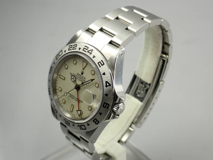 ロレックス エクスプローラーII Ref.16550 ステンレススチール アイボリー文字盤