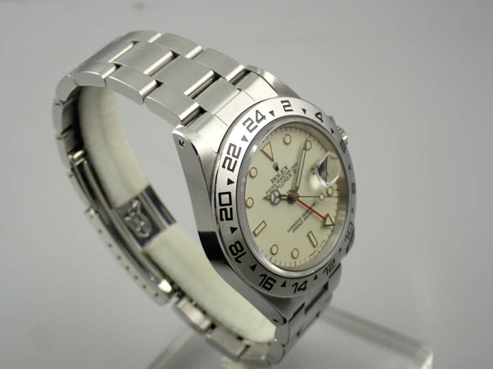 ロレックス エクスプローラーII Ref.16550 ステンレススチール アイボリー文字盤