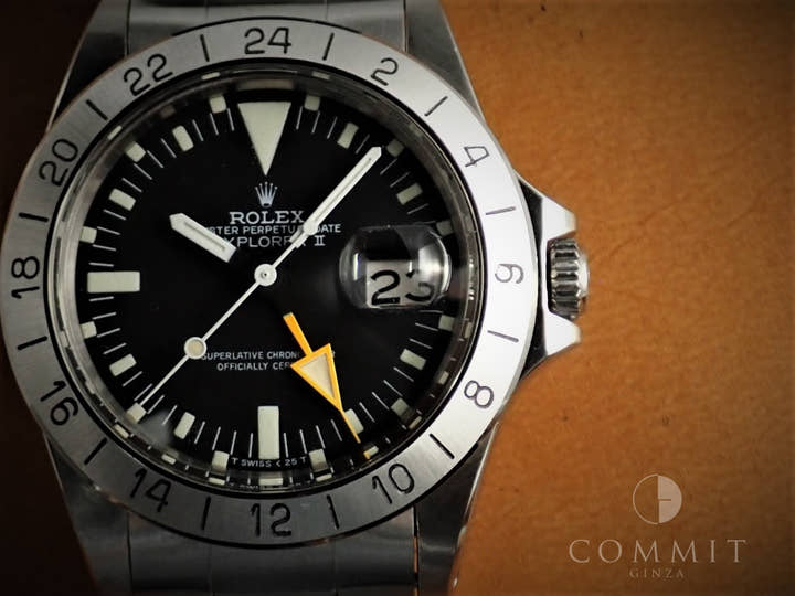 ロレックス エクスプローラーII Ref.1655 ステンレススチール ブラック文字盤