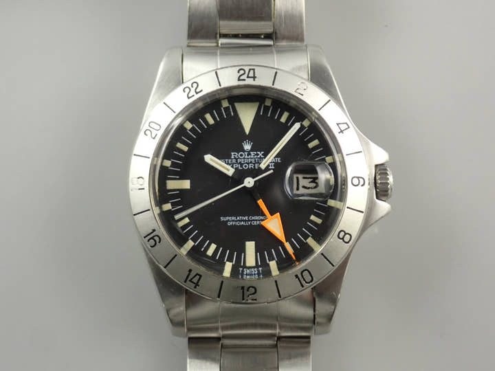 ロレックス エクスプローラーII Ref.1655 ステンレススチール ブラック文字盤