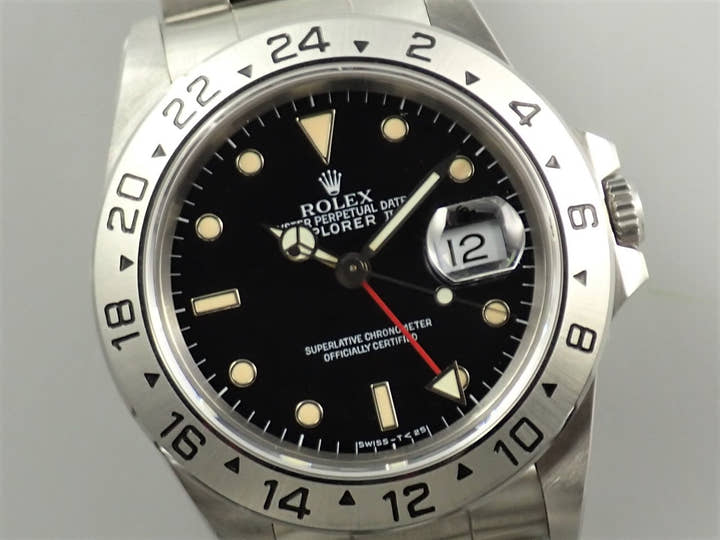 ロレックス エクスプローラーII Ref.16570 ステンレススチール ブラック文字盤