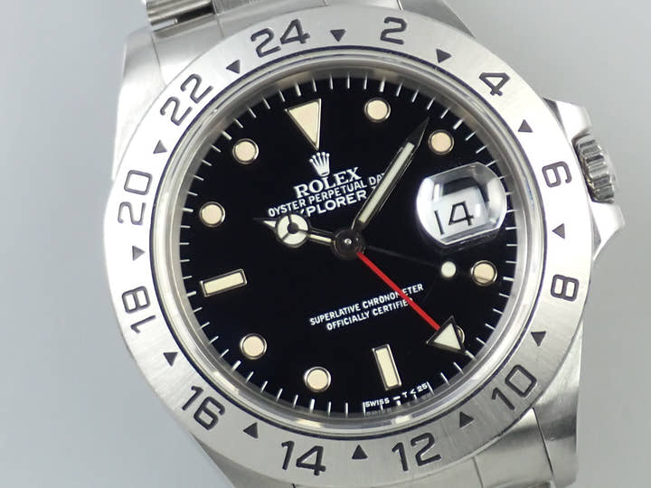ロレックス エクスプローラーII Ref.16570 ステンレススチール ブラック文字盤