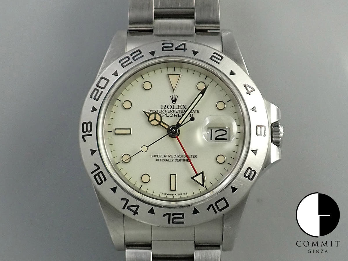 ロレックス エクスプローラーII Ref.16550 ステンレススチール アイボリー文字盤