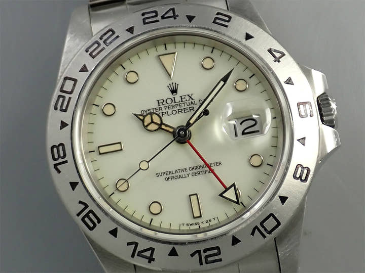 ロレックス エクスプローラーII Ref.16550 ステンレススチール アイボリー文字盤