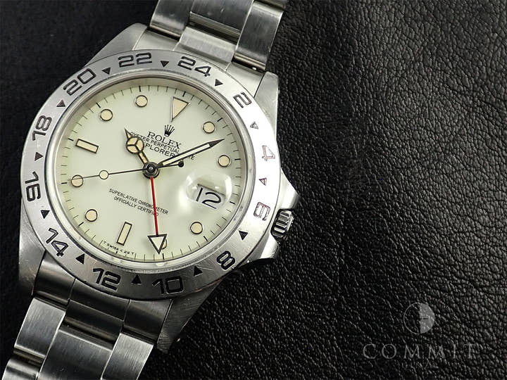 ロレックス エクスプローラーII Ref.16550 ステンレススチール アイボリー文字盤