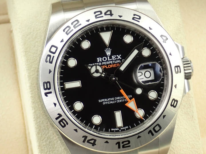ロレックス エクスプローラーII Ref.216570 ステンレススチール ブラック文字盤