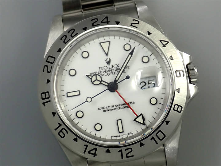 ロレックス エクスプローラーII Ref.16570 ステンレススチール ホワイト文字盤