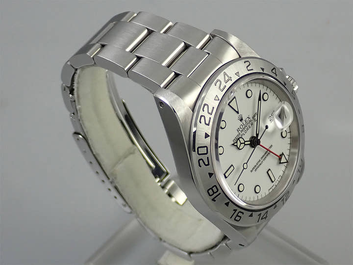 ロレックス エクスプローラーII Ref.16570 ステンレススチール ホワイト文字盤