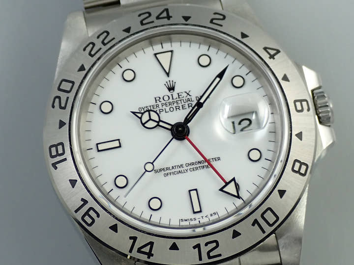 ロレックス エクスプローラーII Ref.16570 ステンレススチール ホワイト文字盤