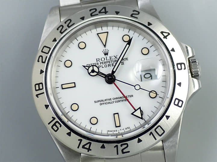 ロレックス エクスプローラーII Ref.16570 ステンレススチール ホワイト文字盤