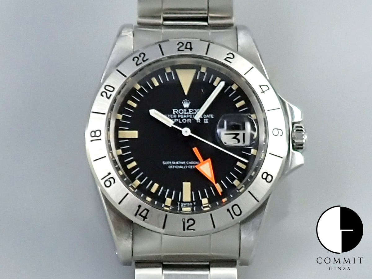 ロレックス エクスプローラーII Ref.1655 ステンレススチール ブラック文字盤