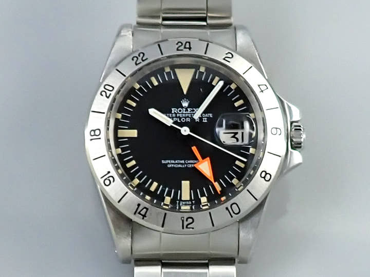 ロレックス エクスプローラーII Ref.1655 ステンレススチール ブラック文字盤