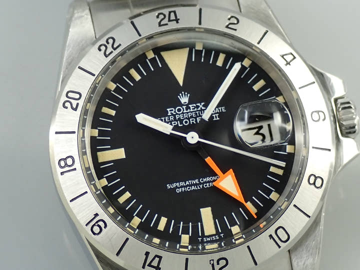 ロレックス エクスプローラーII Ref.1655 ステンレススチール ブラック文字盤