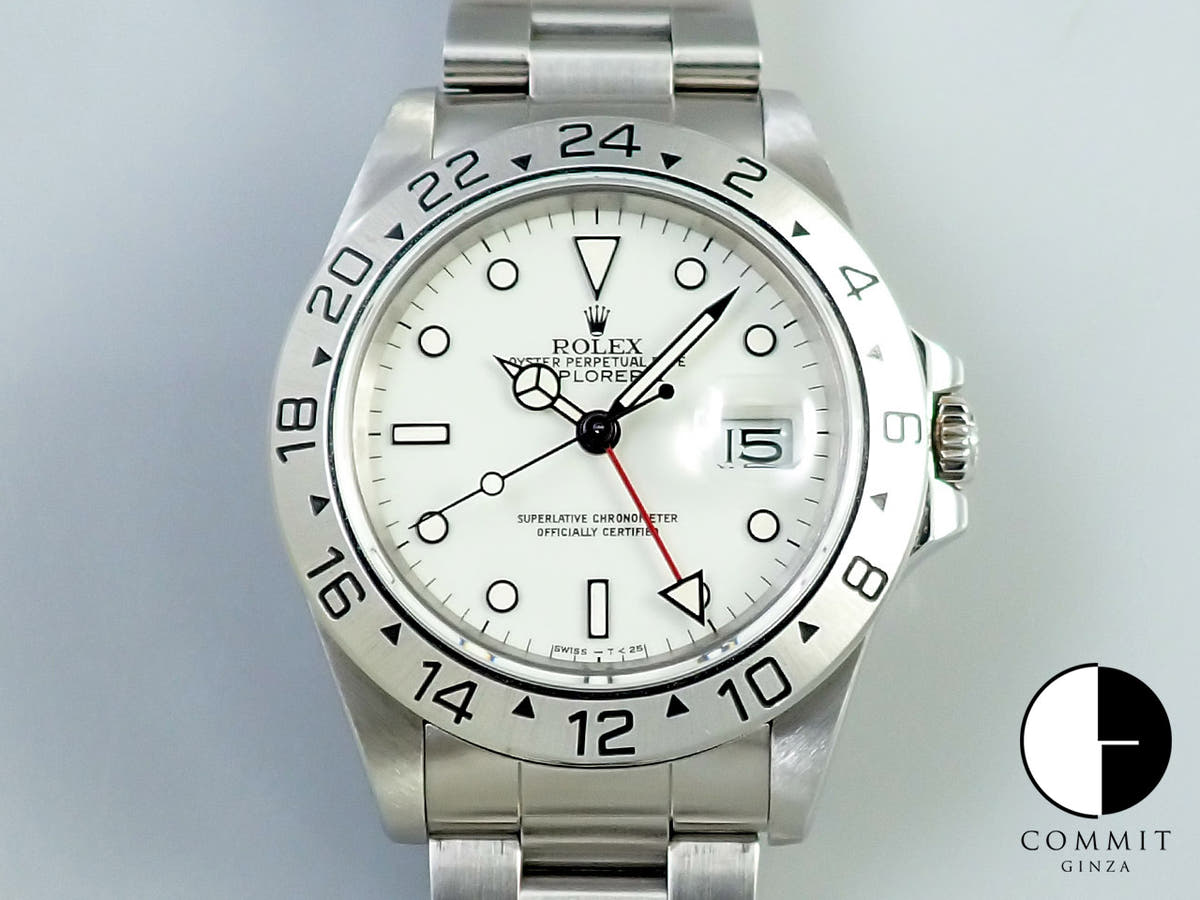 ロレックス エクスプローラーII Ref.16570 ステンレススチール ホワイト文字盤