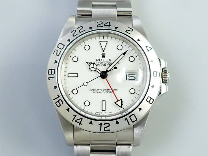 ロレックス エクスプローラーII Ref.16570 ステンレススチール ホワイト文字盤