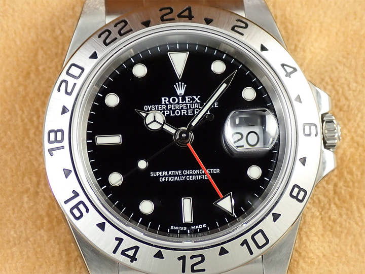 ロレックス エクスプローラーII Ref.16570 ステンレススチール ブラック文字盤