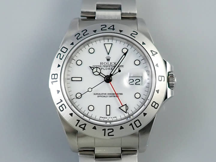 ロレックス エクスプローラーII Ref.16570 ステンレススチール ホワイト文字盤