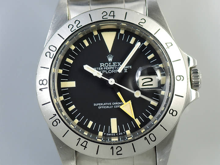 ロレックス エクスプローラーII Ref.1655 ステンレススチール ブラック文字盤