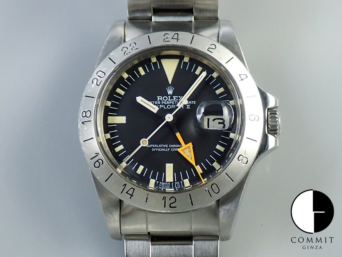 ロレックス エクスプローラーII Ref.1655 ステンレススチール ブラック文字盤