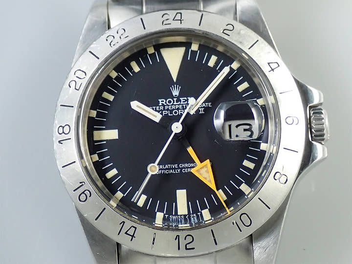ロレックス エクスプローラーII Ref.1655 ステンレススチール ブラック文字盤