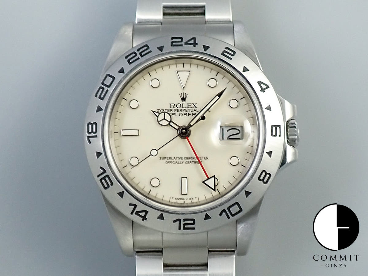 ロレックス エクスプローラーII Ref.16550 ステンレススチール アイボリー文字盤