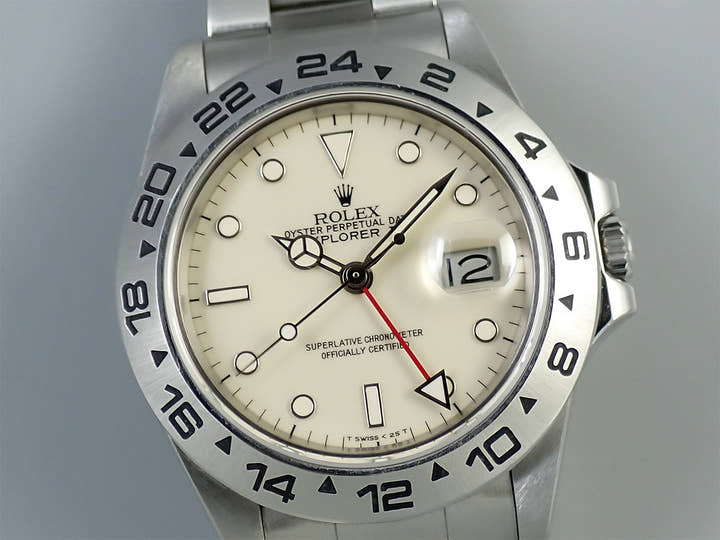 ロレックス エクスプローラーII Ref.16550 ステンレススチール アイボリー文字盤