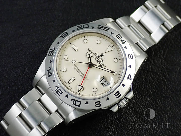 ロレックス エクスプローラーII Ref.16550 ステンレススチール アイボリー文字盤