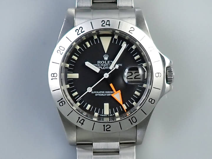 ロレックス エクスプローラーII Ref.1655 ステンレススチール ブラック文字盤