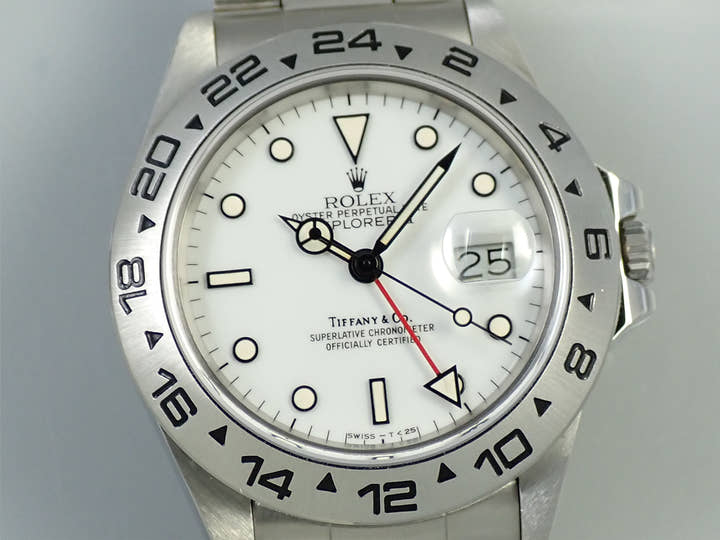 ロレックス エクスプローラーII Ref.16550 ステンレススチール ホワイト文字盤