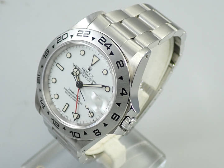 ロレックス エクスプローラーII Ref.16550 ステンレススチール ホワイト文字盤
