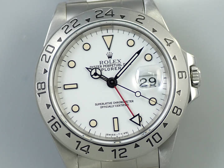 ロレックス エクスプローラーII Ref.16570 ステンレススチール ホワイト文字盤