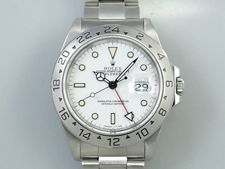 ロレックス エクスプローラーII Ref.16570 ステンレススチール ホワイト文字盤