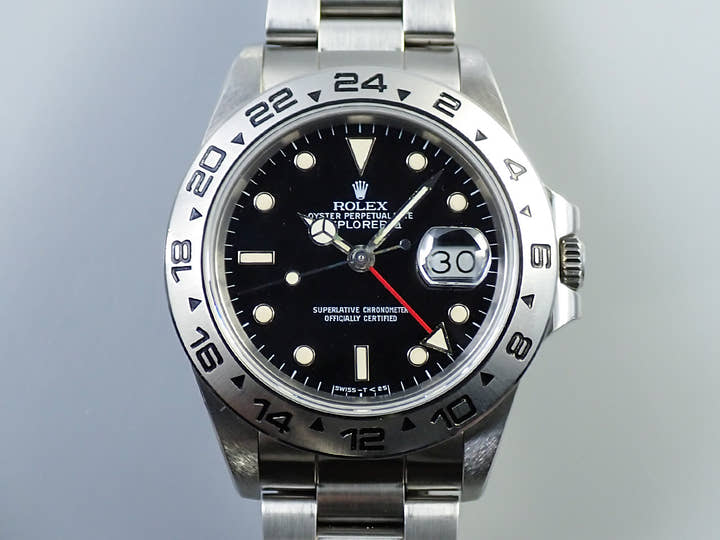 ロレックス エクスプローラーII Ref.16550 ステンレススチール ブラック文字盤